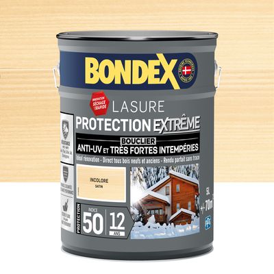 Lasure PRO Extérieure 12 ans INCOLORE 5L BONDEX