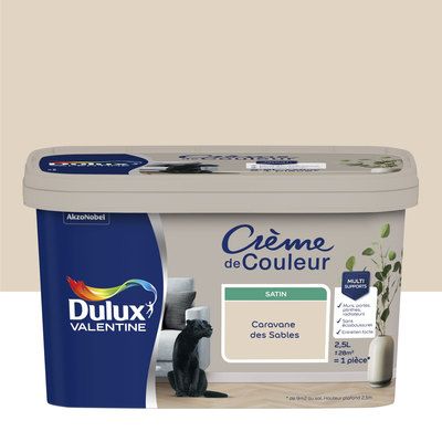 Peinture Crème de Couleur Caravane des Sables satin 2,5 l - DULUX VALENTINE