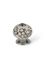 Bouton de meuble boule porcelaine et fleurs noires diamètre 40 mm