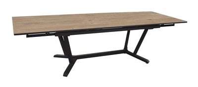 Table de jardin Vita avec rallonge L180 à L280 x 100 cm LENK imitation bois PROLOISIRS