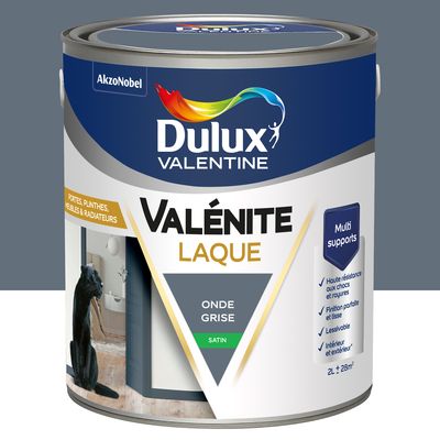 Peinture Boiseries Laque Acrylique Valénite Onde Grise Satin 2 L - DULUX VALENTINE