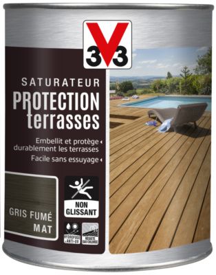 Saturateur protection pour terrasse gris fumé mat 1 l V33