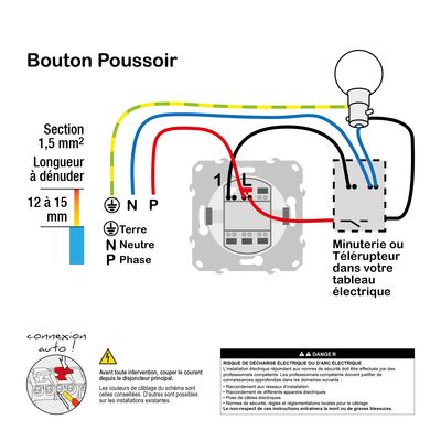 Bouton poussoir aluminium - Odace SCHNEIDER ELECTRIC