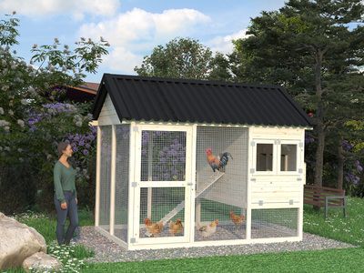 Poulaillier  Bois Naturel  Chick 6,7m2 PALMAKO Livraison incluse domicile