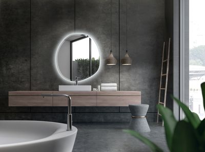 Miroir rond lumineux D.100 cm Onde MP GLASS