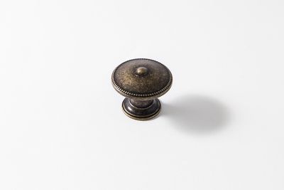 Bouton de meuble rond vieux laiton diamètre 30 mm