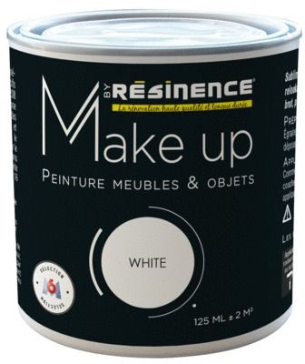 Peinture de rénovation meubles et boiseries blanc 125 ml MAKE UP by RESINENCE