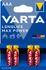 Piles alcalines maxi power LR03  par 4 VARTA