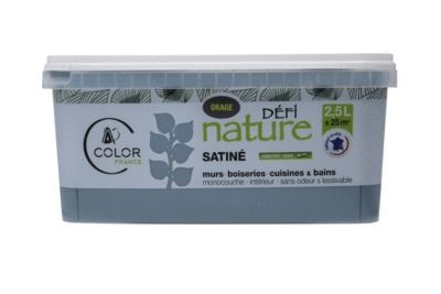 Peinture naturelle murale Orage satin 2,5 l - DEFI NATURE