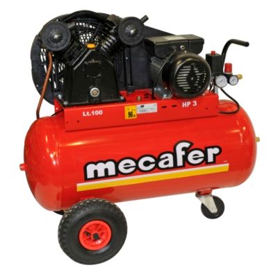 Compresseur 100 l 3 HP fonte courroie MECAFER