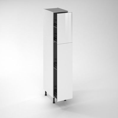 Façade pour demi-colonne de cuisine Cristal blanche 130 x 40 cm OFITRES