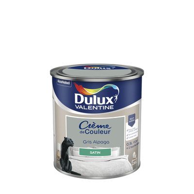 Peinture Crème de Couleur Gris Alpaga satin 500 ml - DULUX VALENTINE