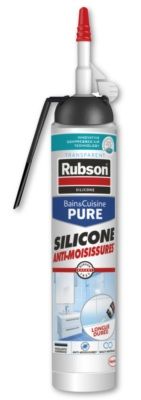 Mastic Silicone Bain & Cuisine Pure transparent prêt à l'emploi 200 ml RUBSON