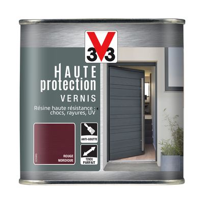 Vernis haute protection brillant rouge nordique 750 ml V33