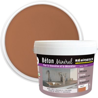 Enduit décoration béton minéral terracotta 6 kg RESINENCE