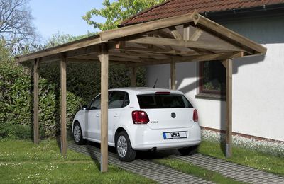 Carport toit à double pente 611 WEKA