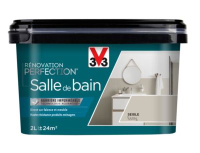 Peinture de rénovation pour salle de bains seigle finition satinée 2 l V33