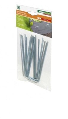 Agrafes métalliques 4 x 14 cm pour fixation dans le sol par 10 WINDHAGER