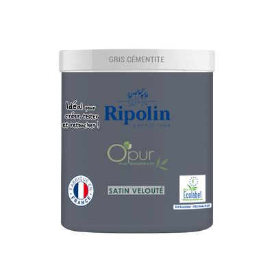 Testeur O'PUR Satin Gris CEMENTITE 75ML - RIPOLIN