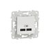 Chargeur double USB blanc - Unica SCHNEIDER ELECTRIC