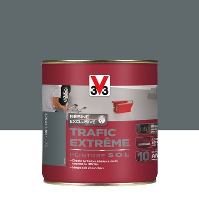 Peinture de sol trafic extrême gris foncé 500 ml V33