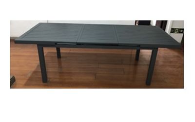 Table avec ouverture automatique aluminium Kyoto L 180 / 240 x l 100 x H 76 cm