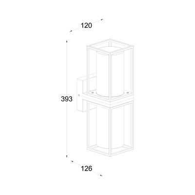 Applique extérieure FLAIR Aluminium Noir IP 44 E 27 40 W - COREP