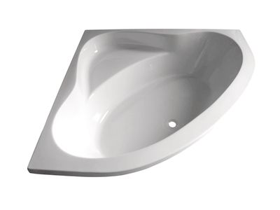 Baignoire d'angle Easy bath acrylique blanche L 1350 x P 1350 mm BALNEO