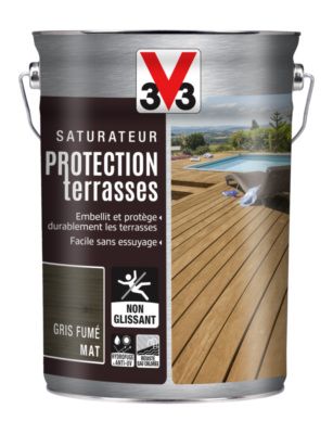 Saturateur protection pour terrasse gris fumé mat 5 l V33