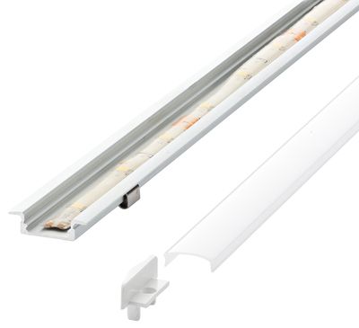 Profilé de ruban LED blanc 1m encastrable GEFOM