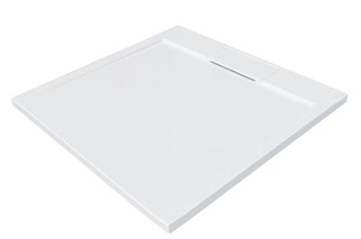 Receveur de douche carré à poser Islande blanc mat 100 x 100 cm