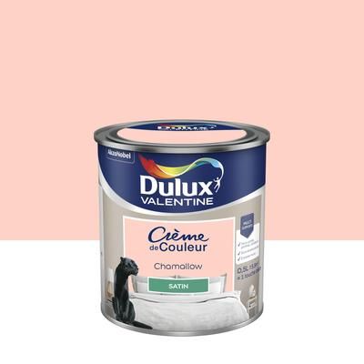 Peinture crème de couleur satin chamallow 0.5L - DULUX VALENTINE