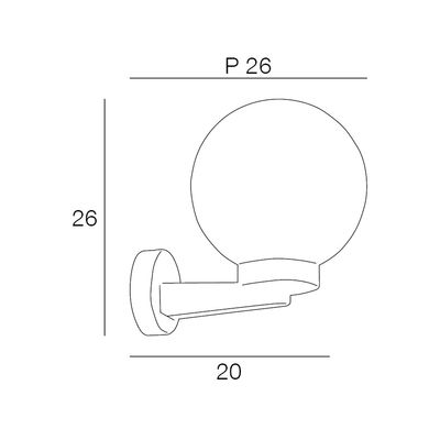 Applique extérieure CHELSEA Polycarbonate noir IP 44 E 27 40 W - COREP