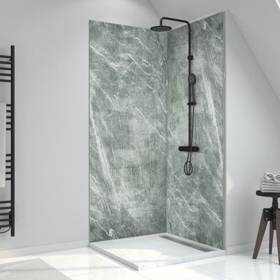 Panneau mural de douche pierre Artic Green 90 x 210 cm AURLANE