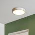 Plafonnier LED rond blanc et bois 30cm 3000k 18W Otto - COREP