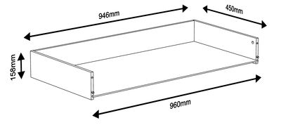 Kit tiroir seul 100 cm OFITRES