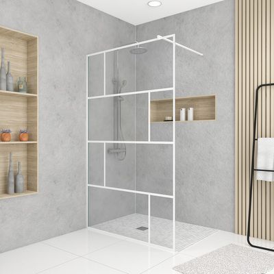 Paroi de douche White Bricks 120x195 cm AURLANE