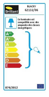 Réglette E14 4x40W BLACKY BRILLIANT