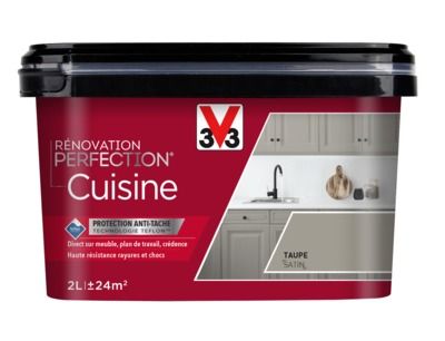 Peinture de rénovation pour cuisine taupe finition satinée 2 l V33