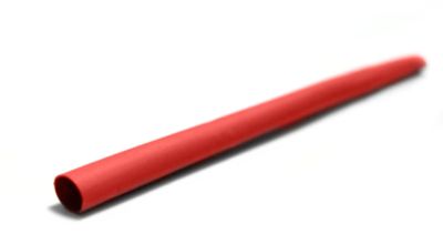 Gaine thermorectractable diamètre 2,4 à 1,2 mm rouge 1 m