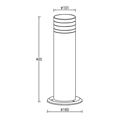 Borne éclairage extérieur LED GU10 IP44 35W anthracite - FOCUS COREP