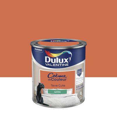 Peinture Crème de Couleur Terre Cuite satin 500 ml - DULUX VALENTINE