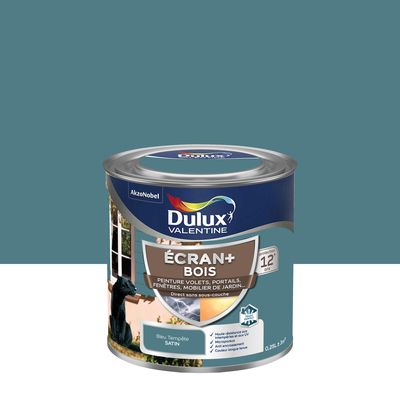 Peinture Ecran+ Bois  Satin Bleu Tempête 0,25 L - DULUX VALENTINE