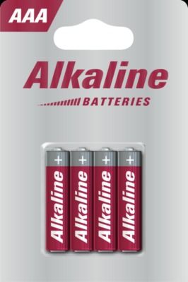 Piles Red Alkaline LR03/AAA par 4