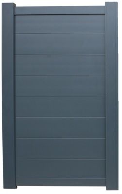 Portillon Modern aluminium gris 1 x 1,8 m