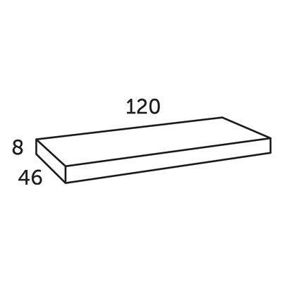 Plan de travail à suspendre 120 cm Lotus