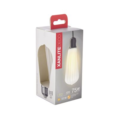 Ampoule LED EDISON E27 Dépolie 1055 lumens Blanc chaud XANLITE