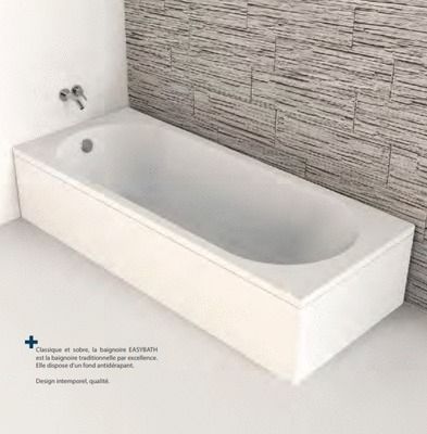 Baignoire Easy bath acrylique blanche L 1400 x P 700 mm BALNEO