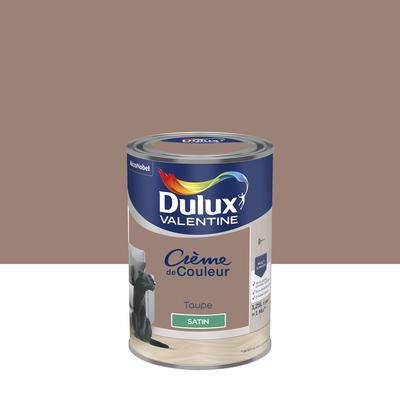 Peinture crème de couleur Dulux Valentine satin taupe 1,25L