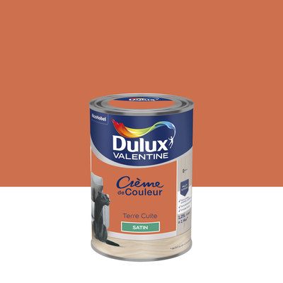 Peinture Crème de couleur Terre Cuite satin 1,25 l - DULUX VALENTINE